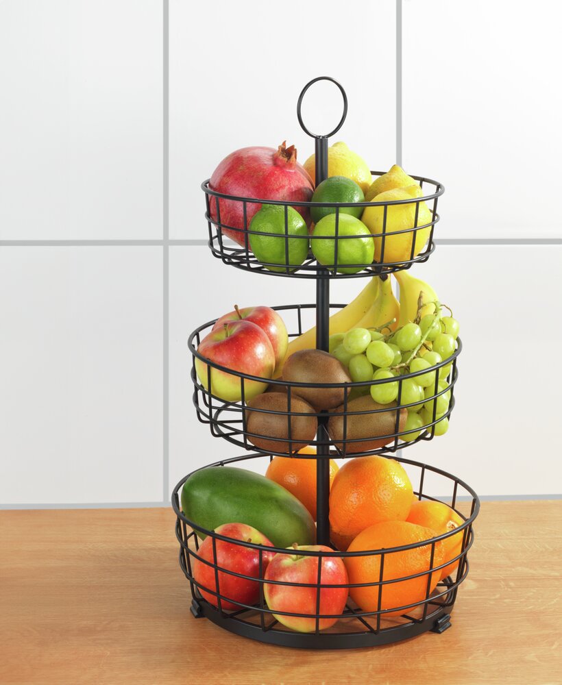 Multi-Korb-Etagère mit 3 Etagen  optimale Luftzirkulation