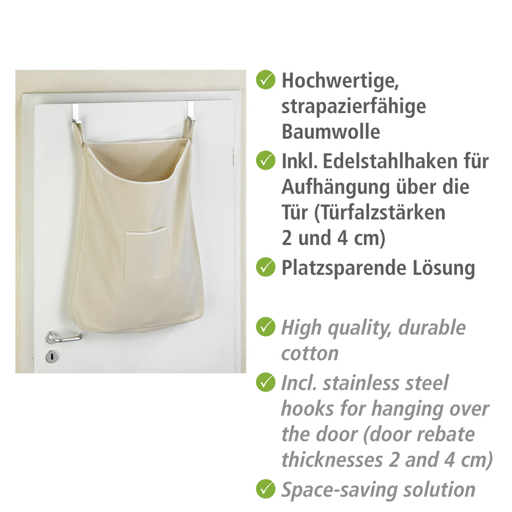 Über-Tür Wäschesammler Mod. Canguro Beige  65 l