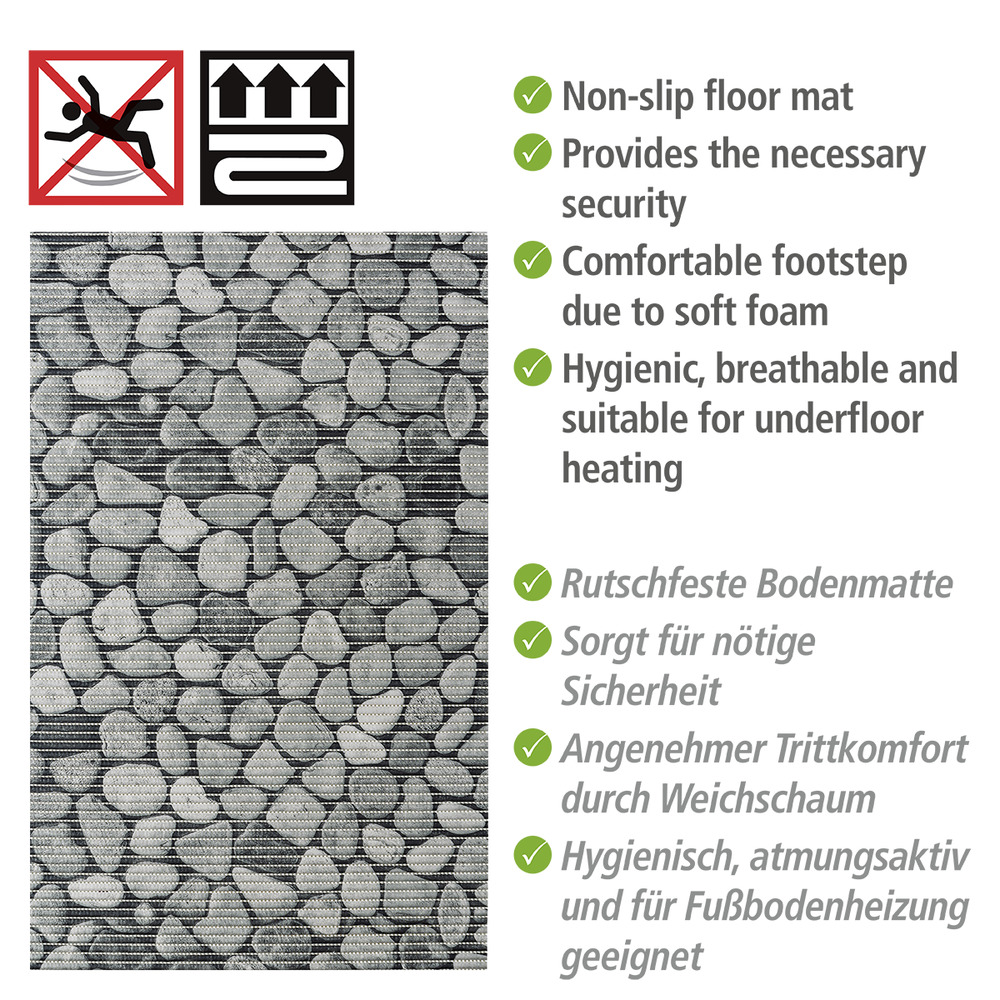 Badematte Mod. Sassi, 50 x 80 cm  Weichschaummatte