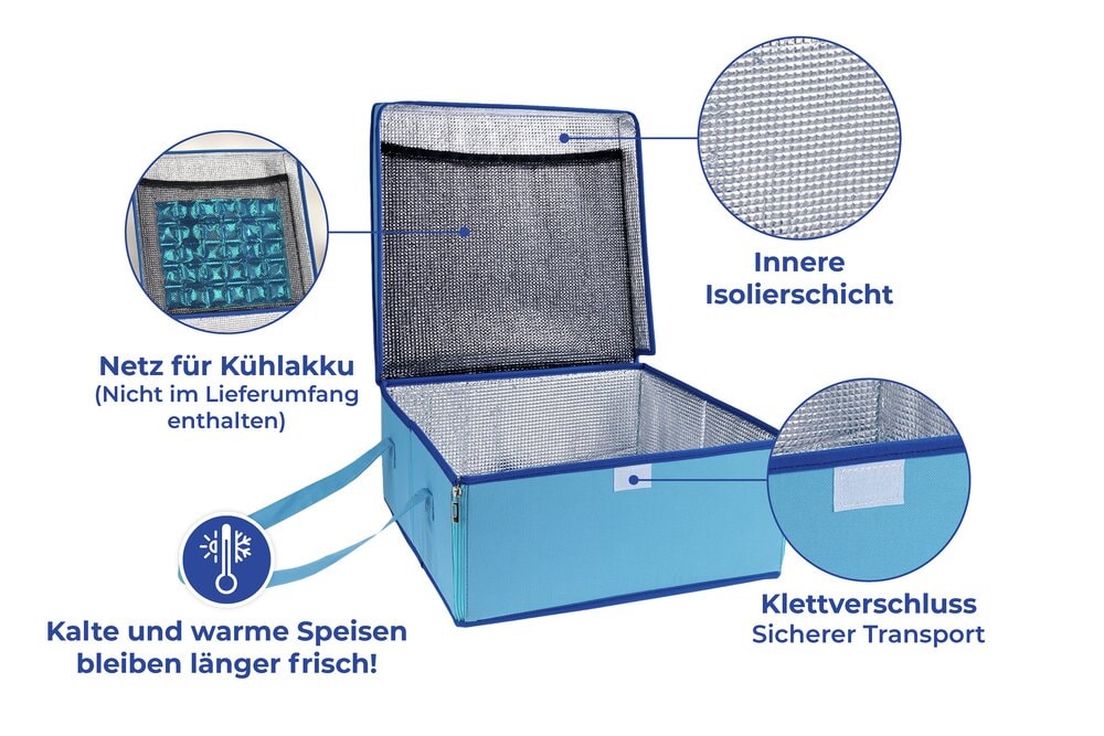 Transport-Kühltasche für Kuchen 38 x 17 x 38 cm