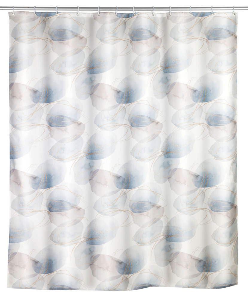 Anti-Schimmel Duschvorhang Mod. Navan  Textil (Polyester), 180 x 200 cm, wasserabweisend, waschbar