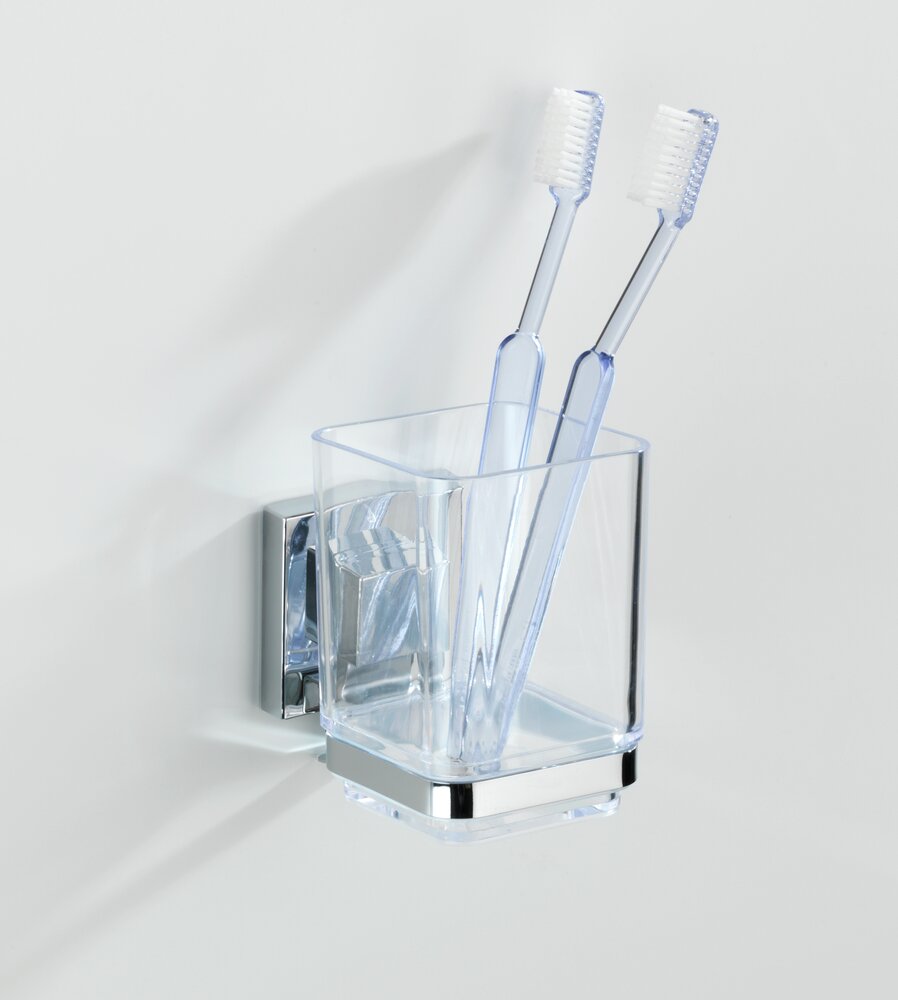 Vacuum-Loc® Edelstahl Zahnputzbecher Mod. Quadro Befestigen ohne bohren