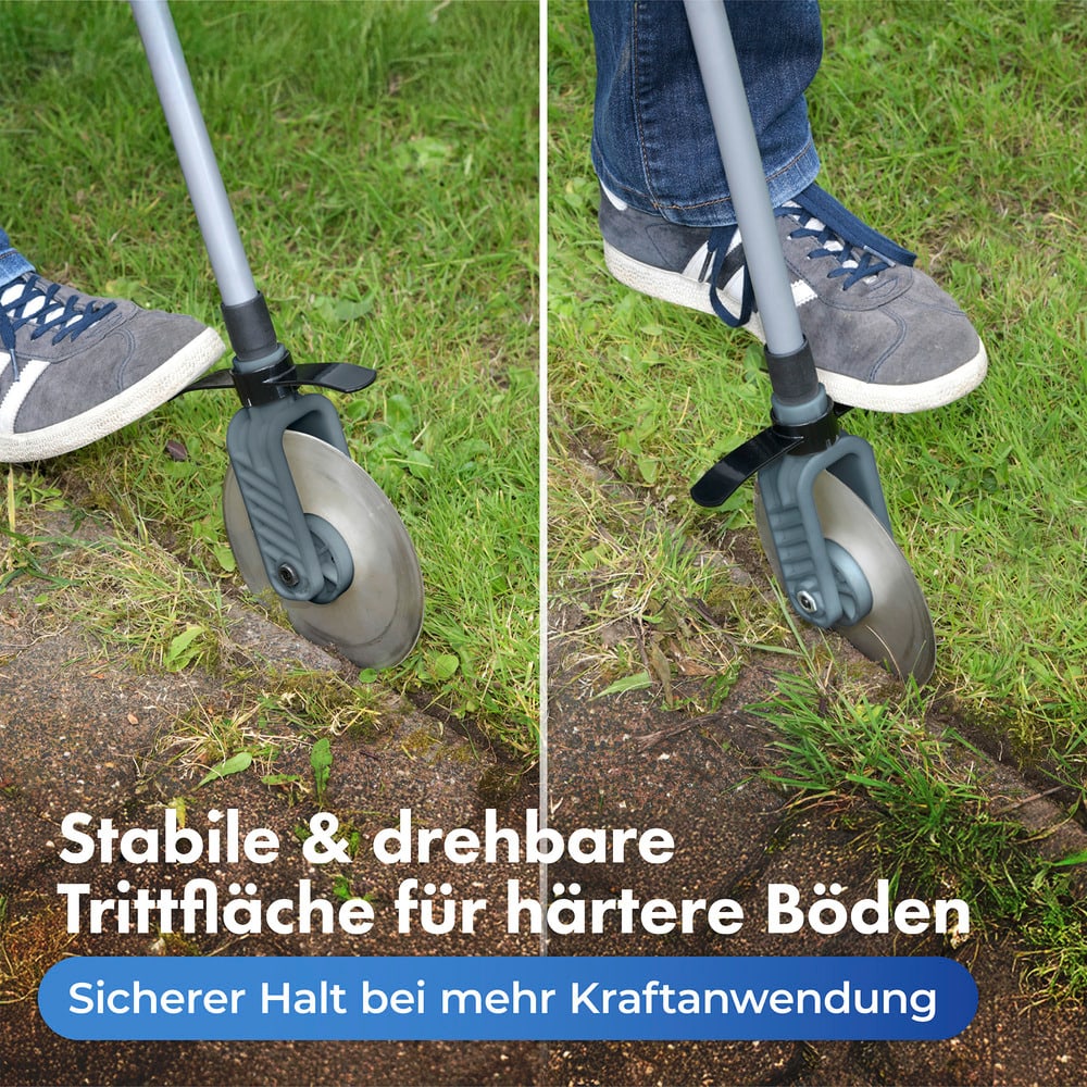 Rasenkanten-Roller Mod. Cut mit Teleskopstiel  ausziehbar von 56 bis 122 cm