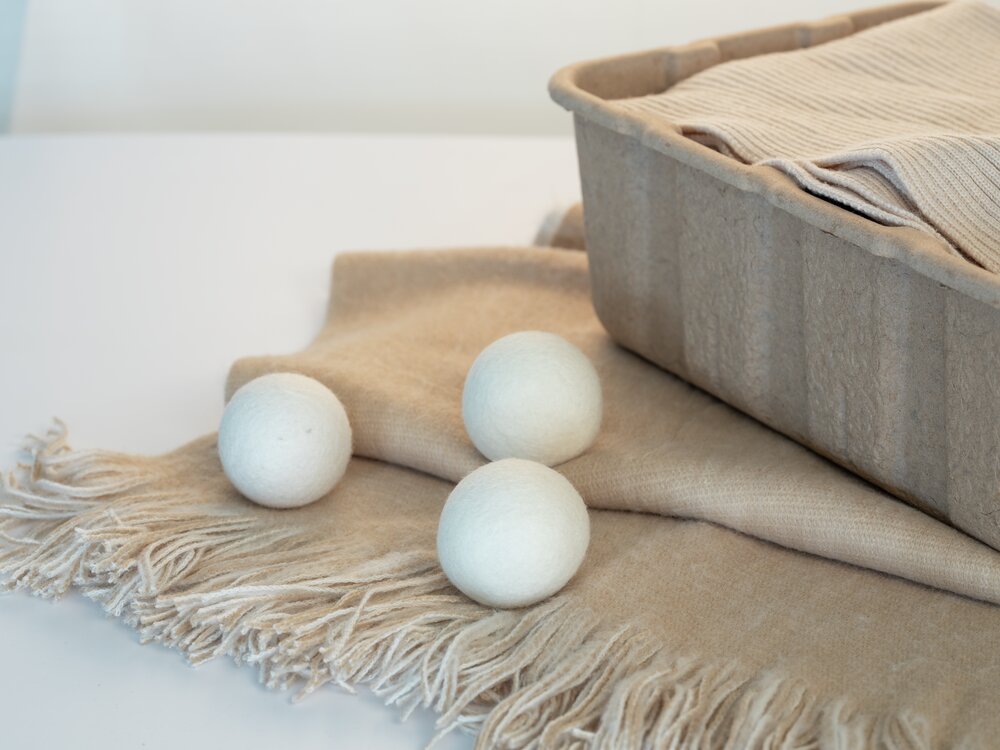 Wollen droogballen Wolly, set van 2