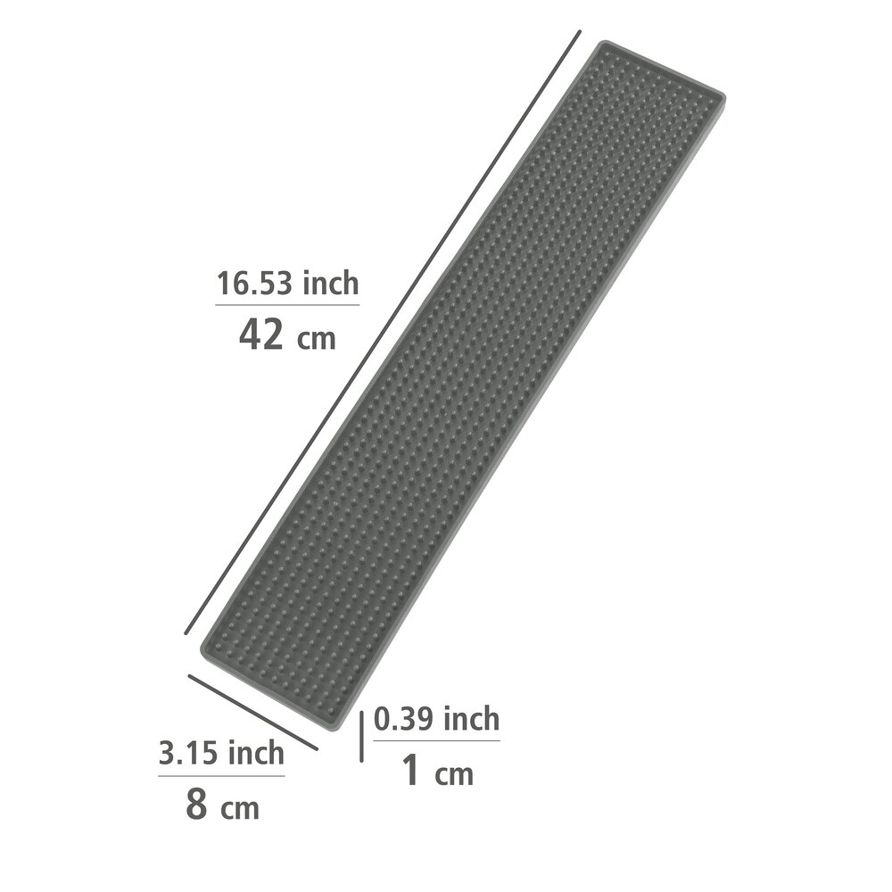 Afdruipmat Slim Grijs 8 x 42 cm