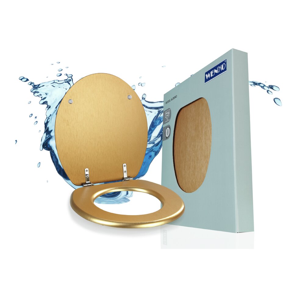 Siège WC Aldeno Or mat  en MDF