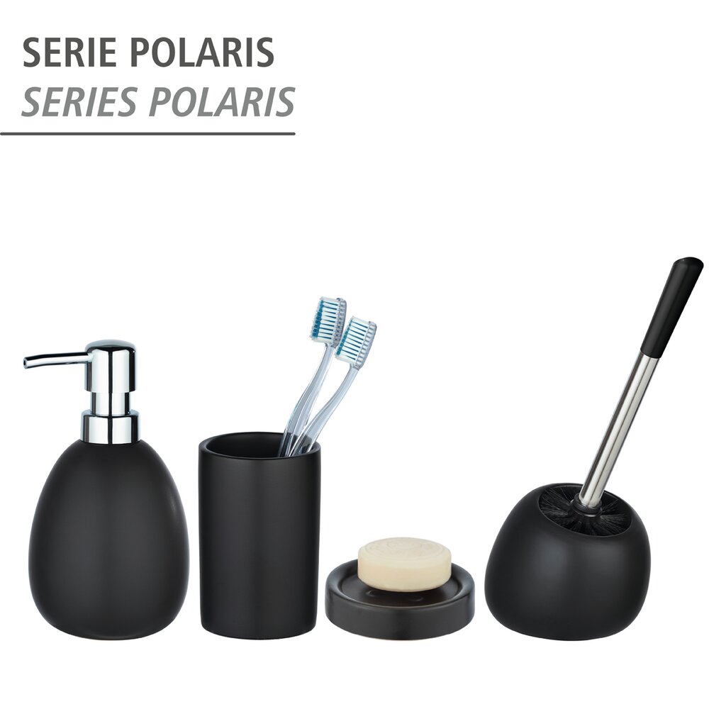 Zahnputzbecher Polaris Schwarz matt  Keramik