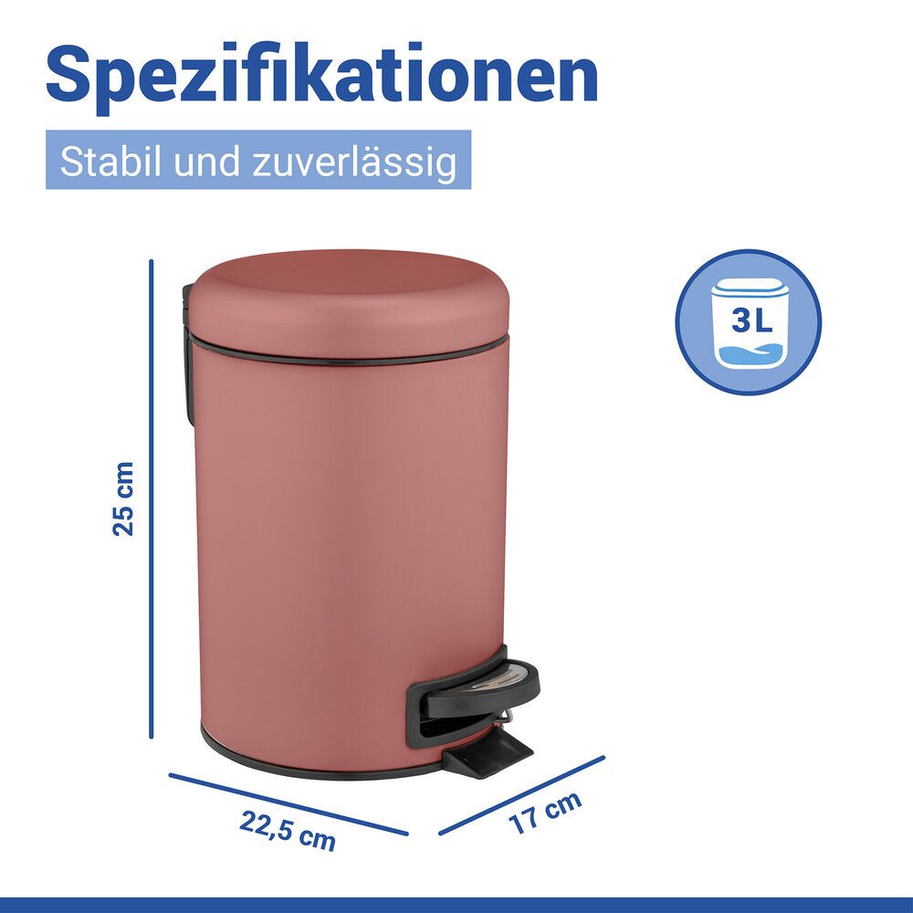 Cosmetica pedaalemmer Leman antiek roze 3L
