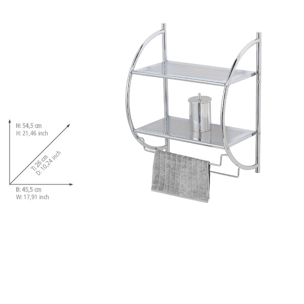 Etagère murale Exclusive  2 rayons en métal perforé