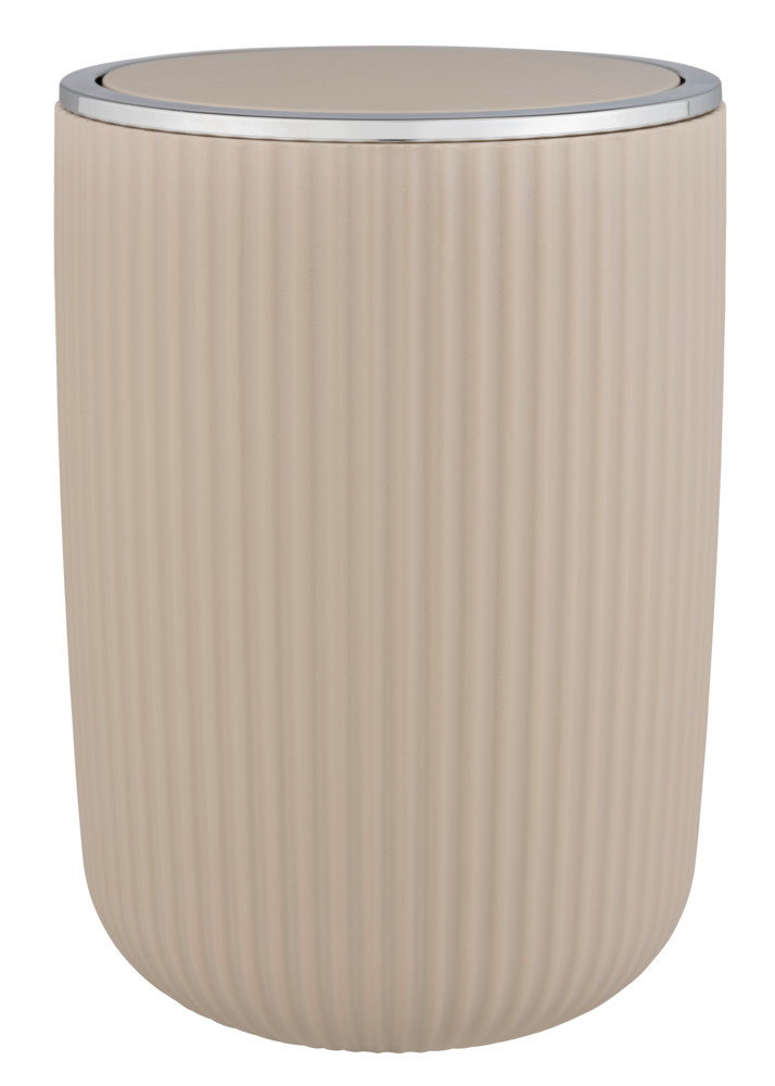 Schwingdeckeleimer Mod. Agropoli L Beige  Kosmetikeimer mit Schwingdeckel, 5,5 l