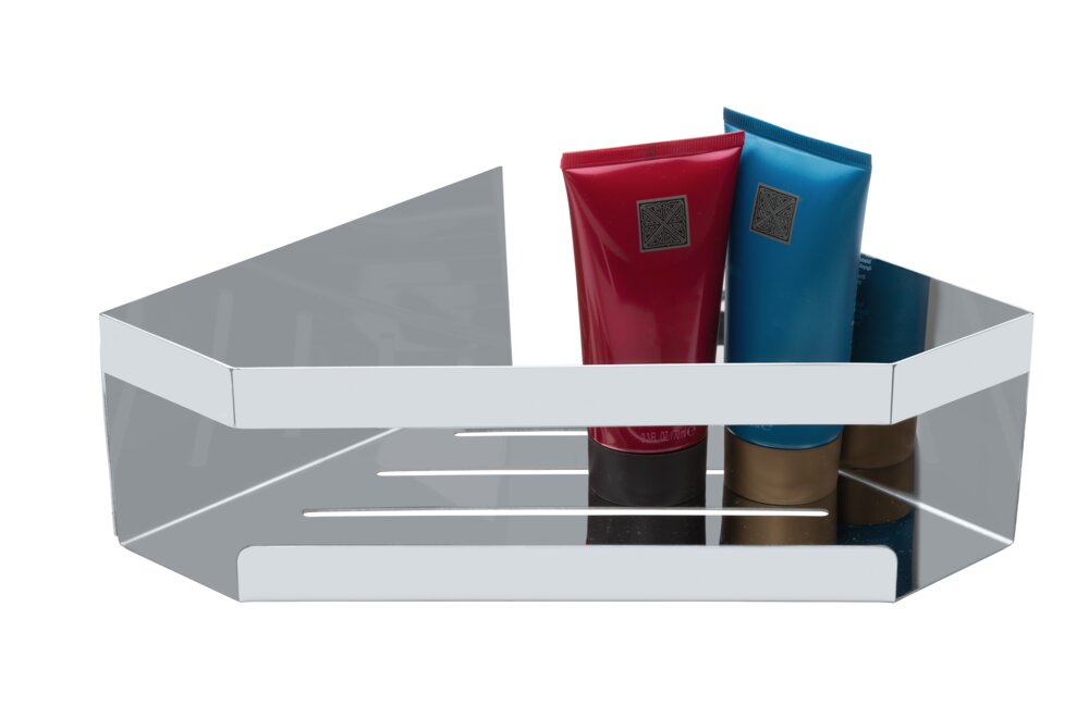 Eckablage Mod. MELETO Glänzend  aus Edelstahl