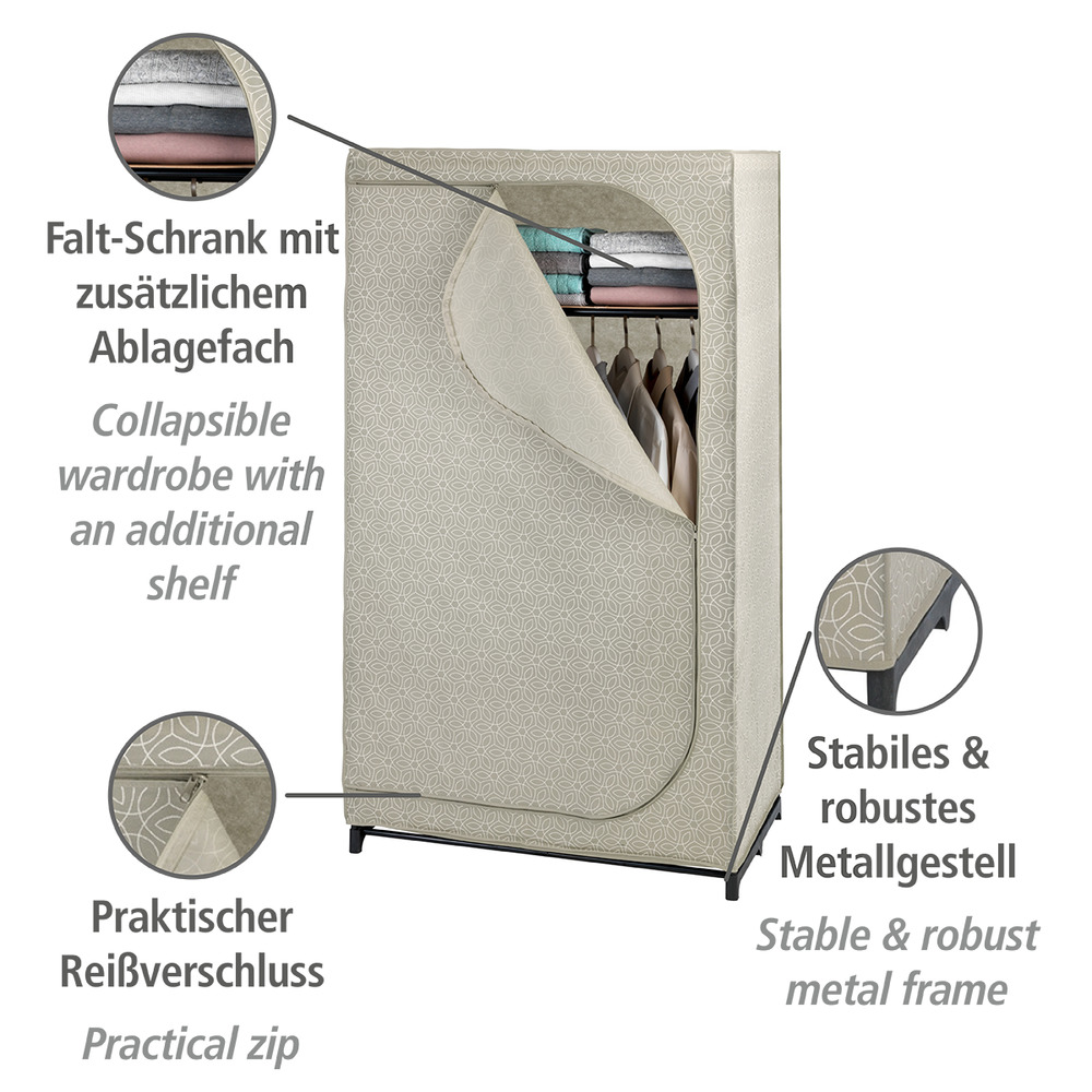 Kleiderschrank Mod. Balance mit Ablage  Stoffschrank, Faltschrank