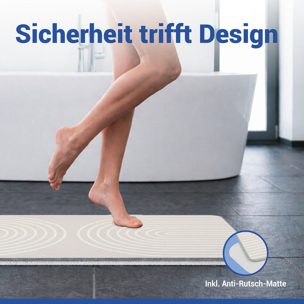 Diatomiet badmat Mod. Nazca, 80 x 50 cm