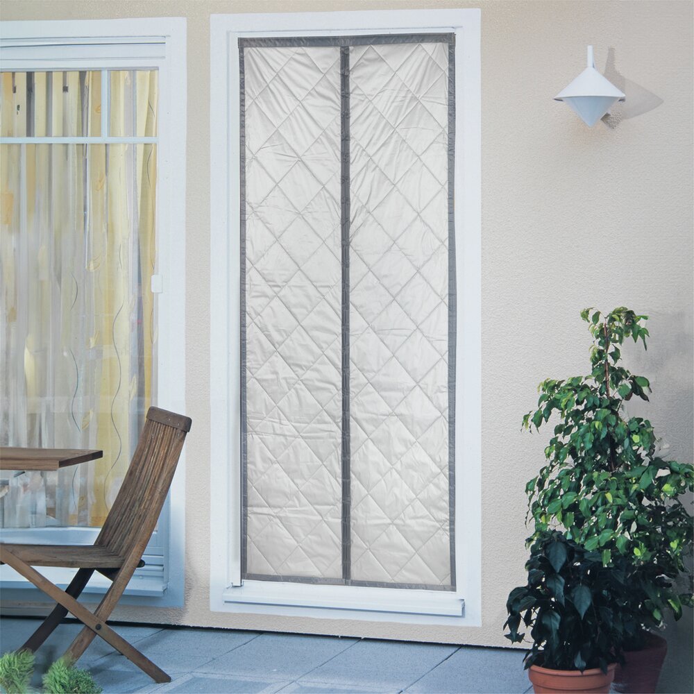 Rideau de porte anti-chaleur 2en1 80x200cm  avec face extérieure réfléchissante