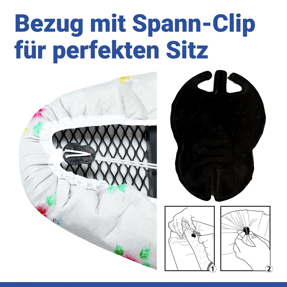 Bügelbrettbezug Mod. Blitzbügler M  passend bis 127 x 45 cm, bis zu 60 % Zeitersparnis
