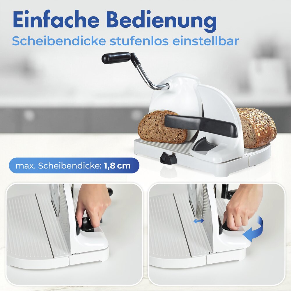 Brotschneidemaschine  mit Handkurbel