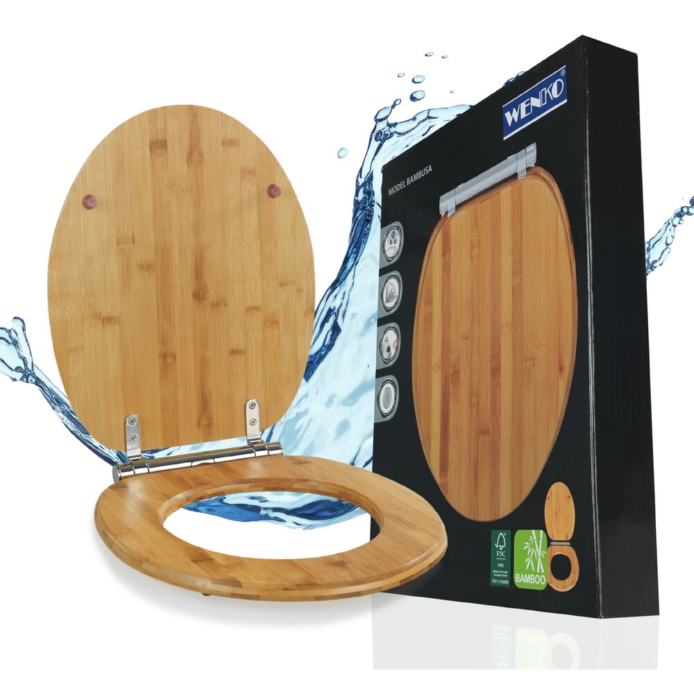 WC-Sitz Mod. Bambusa  Toilettensitz aus FSC®-zertifiziertem Bambus