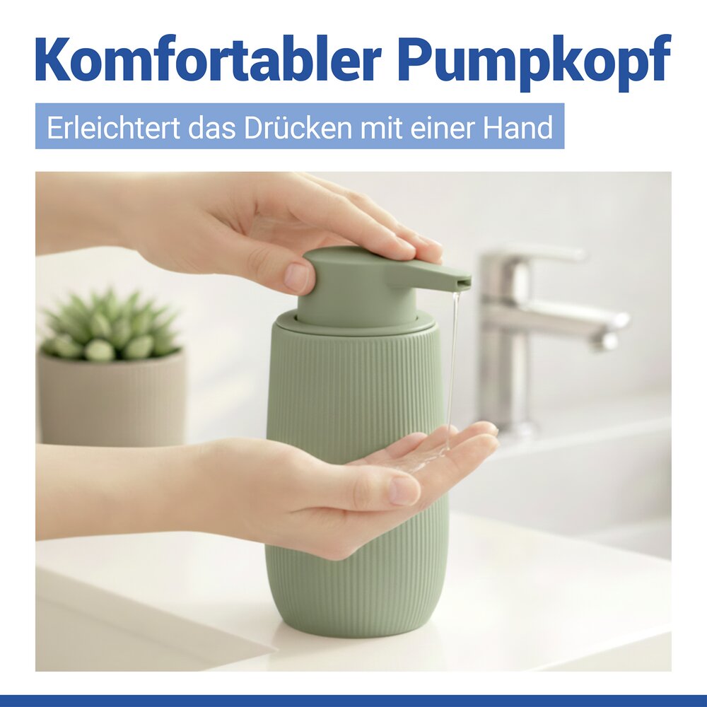 Bad-Accessoire Set Mod. Fablo Grün, 2-teilig  aus hochwertiger Keramik