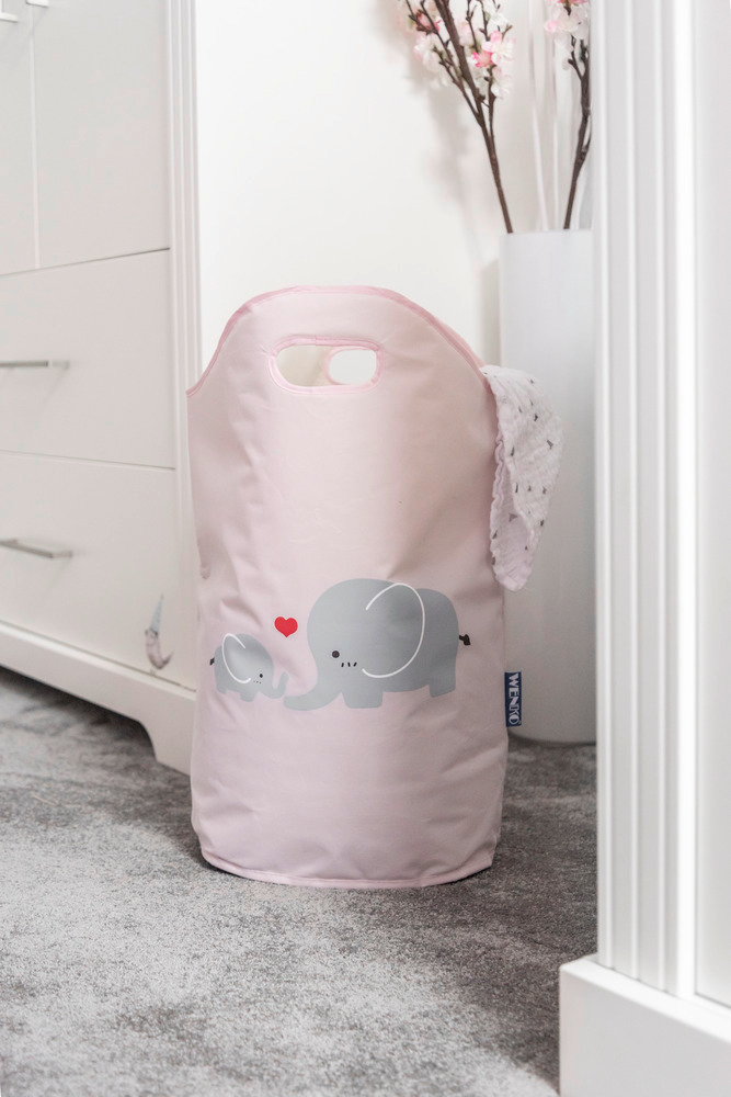 Wäschesammler Mod. Kids Elli  Wäschekorb, 24 l, rosa