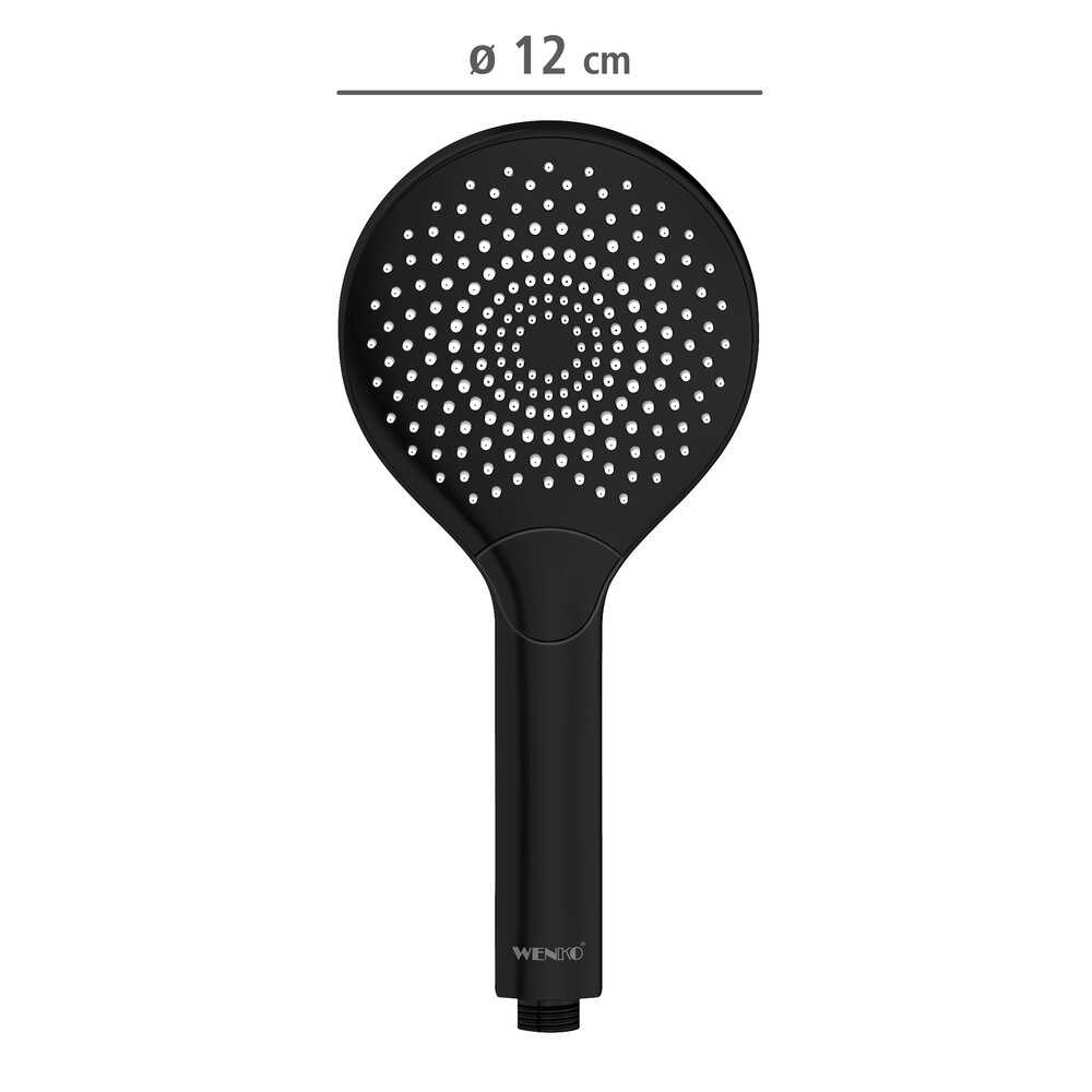 Douchekop Watersaving Zwart mat
