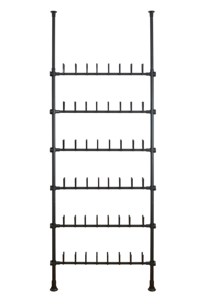 Teleskop-System Mod. Herkules Shoes Schwarz  Ausziehregal für 48 Paar Schuhe