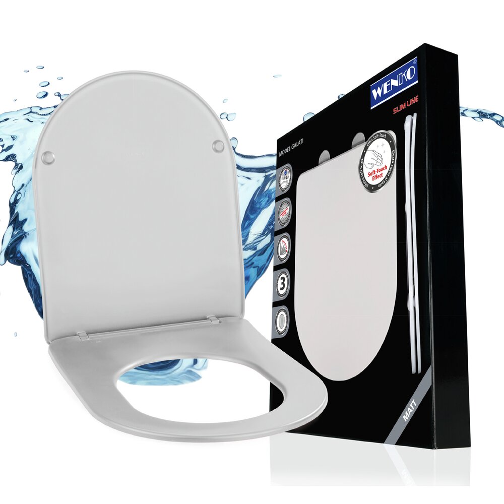 Toiletbril Mod. Galati mat Wit