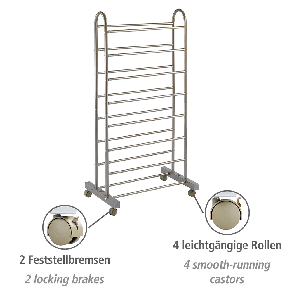 Schuhregal Mod. Giant ausziehbar  mit 4 Rollen, für bis zu 42 Paar Schuhe