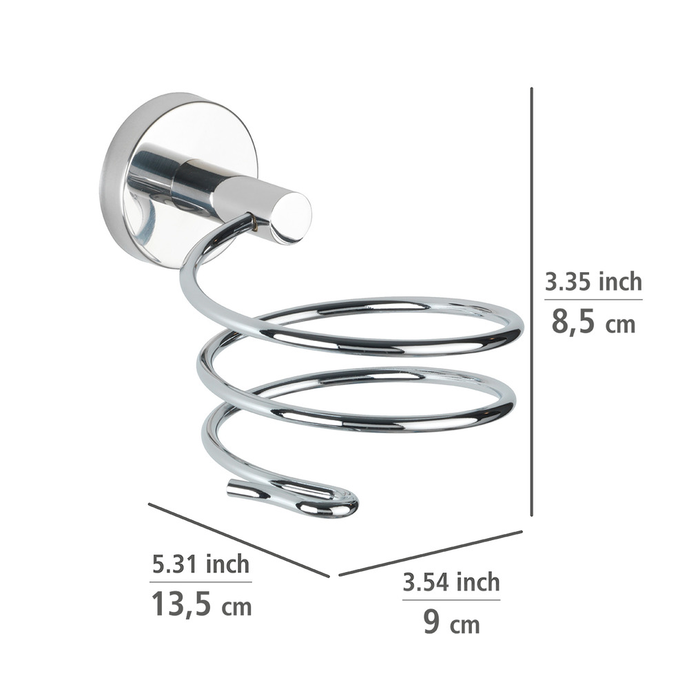 Haartrocknerhalter Mod. Bosio Glänzend Edelstahl  rostfrei