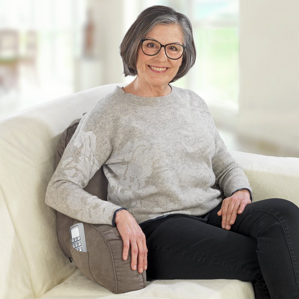 Rückenkissen mit Armlehnen  Rückenstützkissen mit extra-hoher Rückenlehne