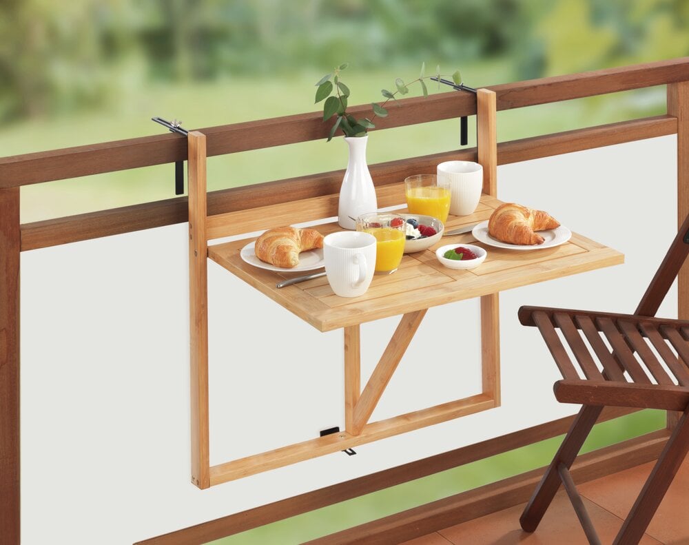 Bambus Balkon-Klapptisch Waikiki – Platzsparend & praktisch