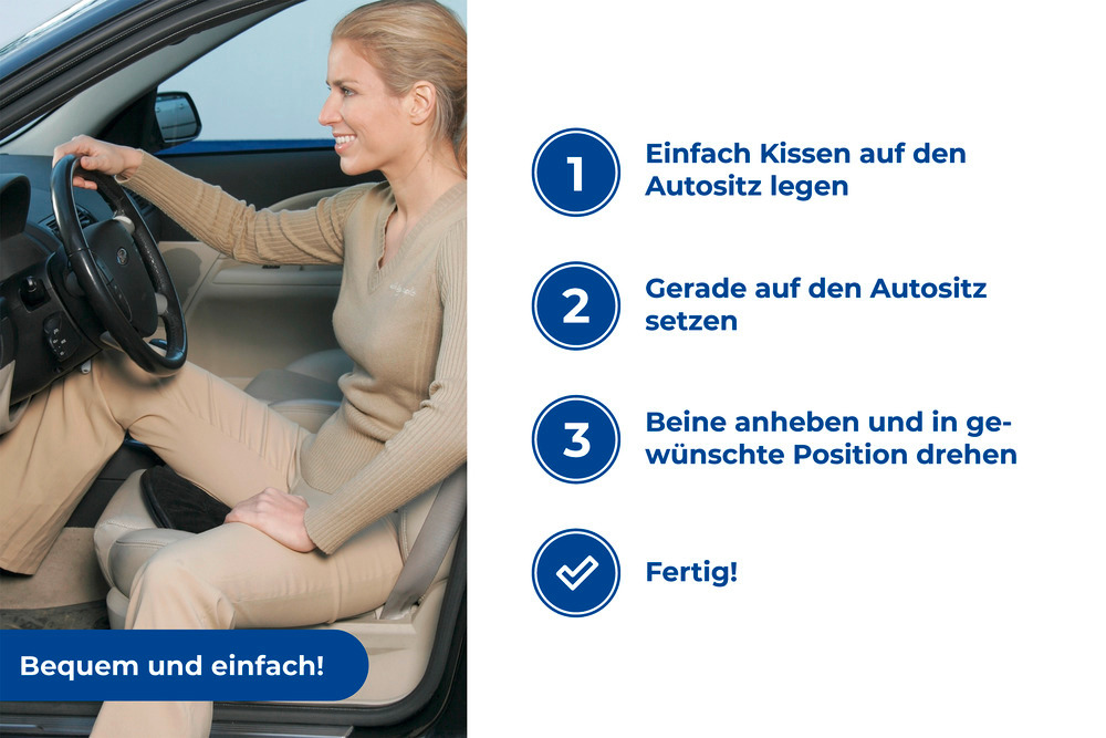 Auto-Drehkissen  Drehung um 360 Grad