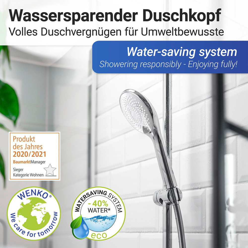 Duschkopf Watersaving Chrom Ø 11 cm  Ø 11 cm