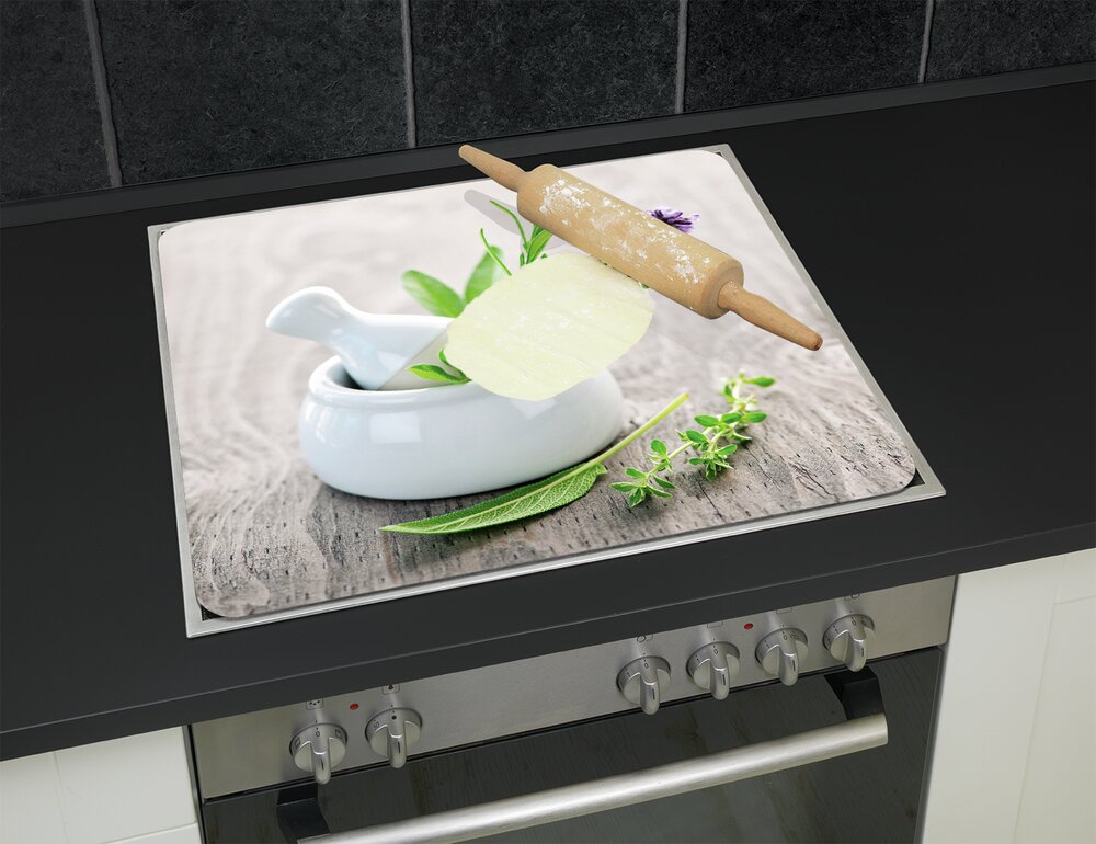 Multi-Platte Mod. Kräutergarten  für Glaskeramik Kochfelder, Schneidbrett