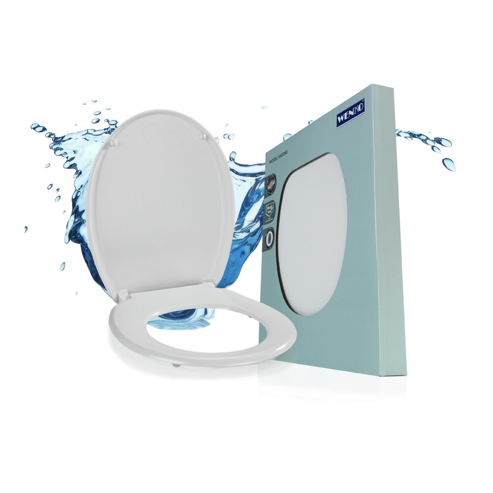 Abattant WC Vigone blanc  fixation en acier inox