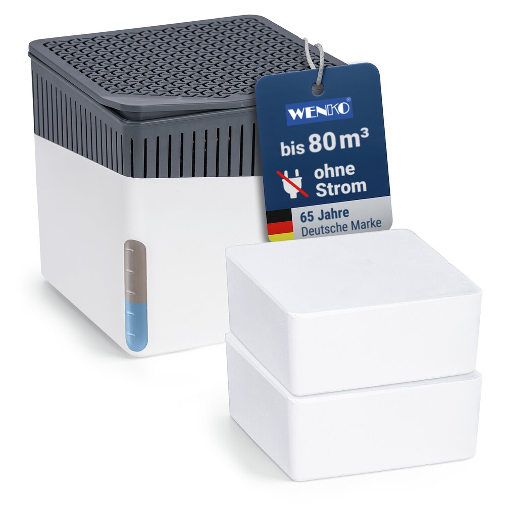 Luchtontvochtiger Mod. Cube Wit 1000 g en navulling