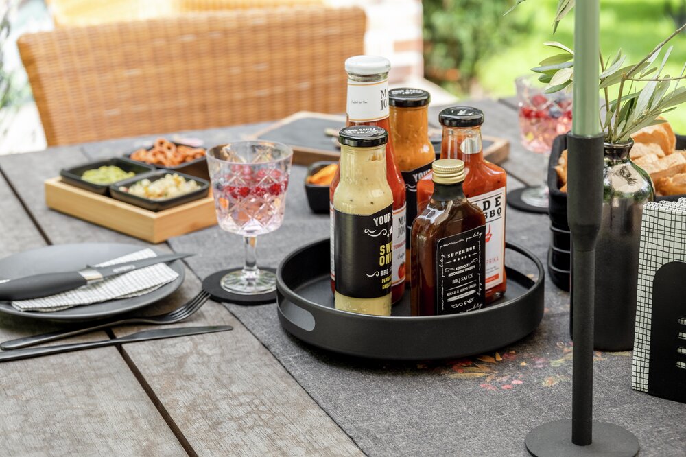 Drehbares Tablett Mod. Susie  aus pulverbeschichtetem Metall