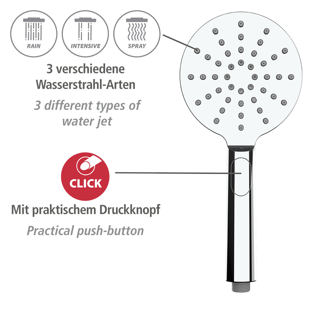 Duschkopf Design Chrom  Ø 12 cm