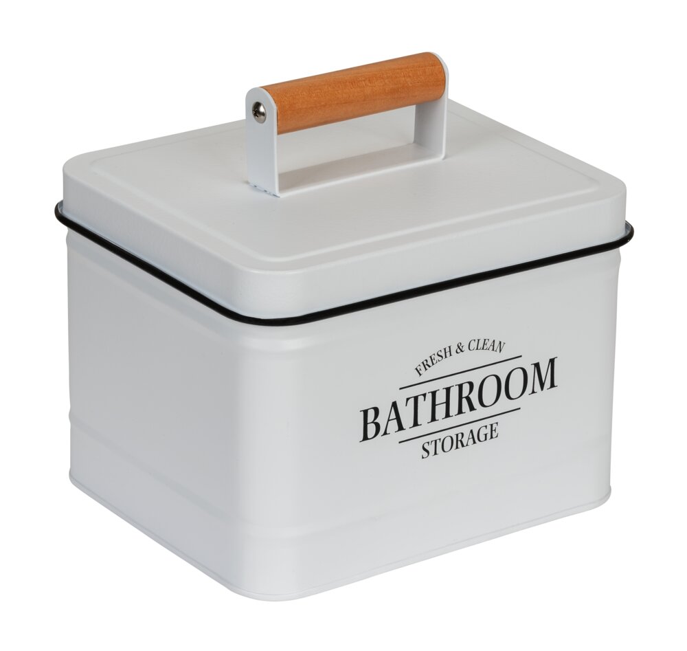 Boîte de bain avec couvercle Pali Blanc  en acier