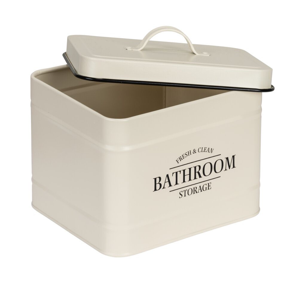 Badbox mit Deckel Mod. Uri Beige  aus Stahl