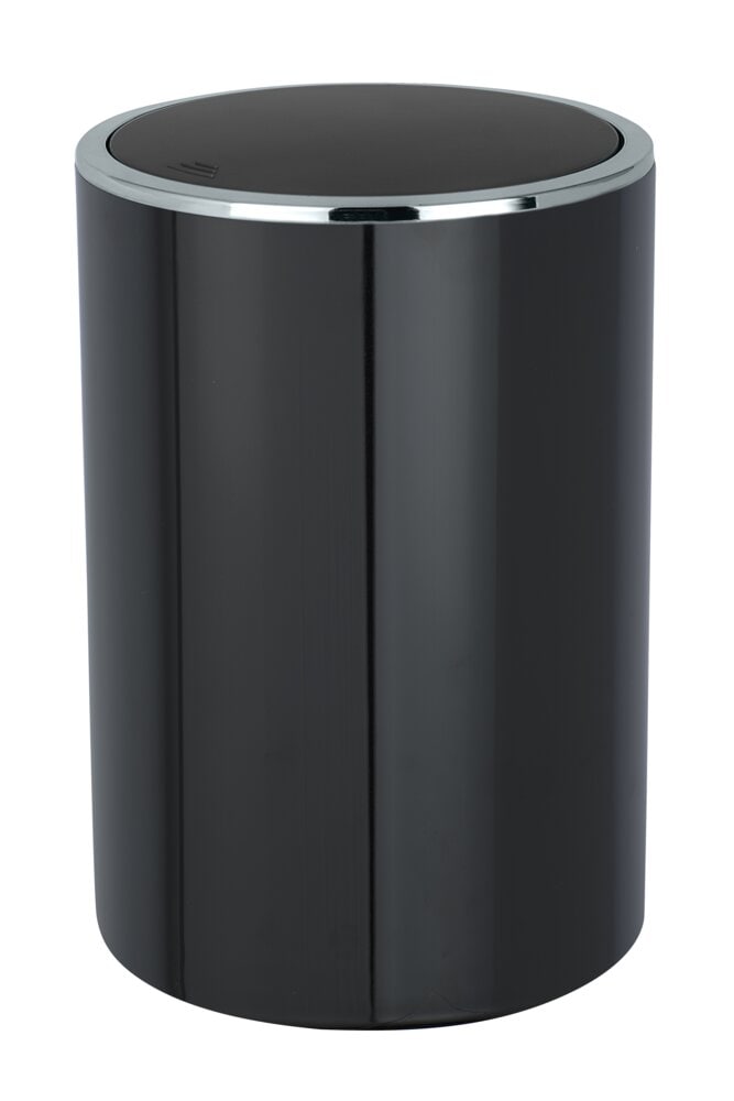 Schwingdeckeleimer Mod. Inca Black hochwertiger Kunststoff, 5 Liter