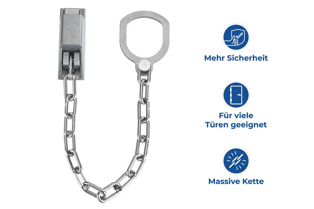 Türgriff-Kette abschließbar  kein Anbohren notwendig