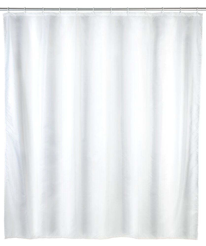 Duschvorhang Uni Weiß, 180 x 200 cm  180 x 200 cm