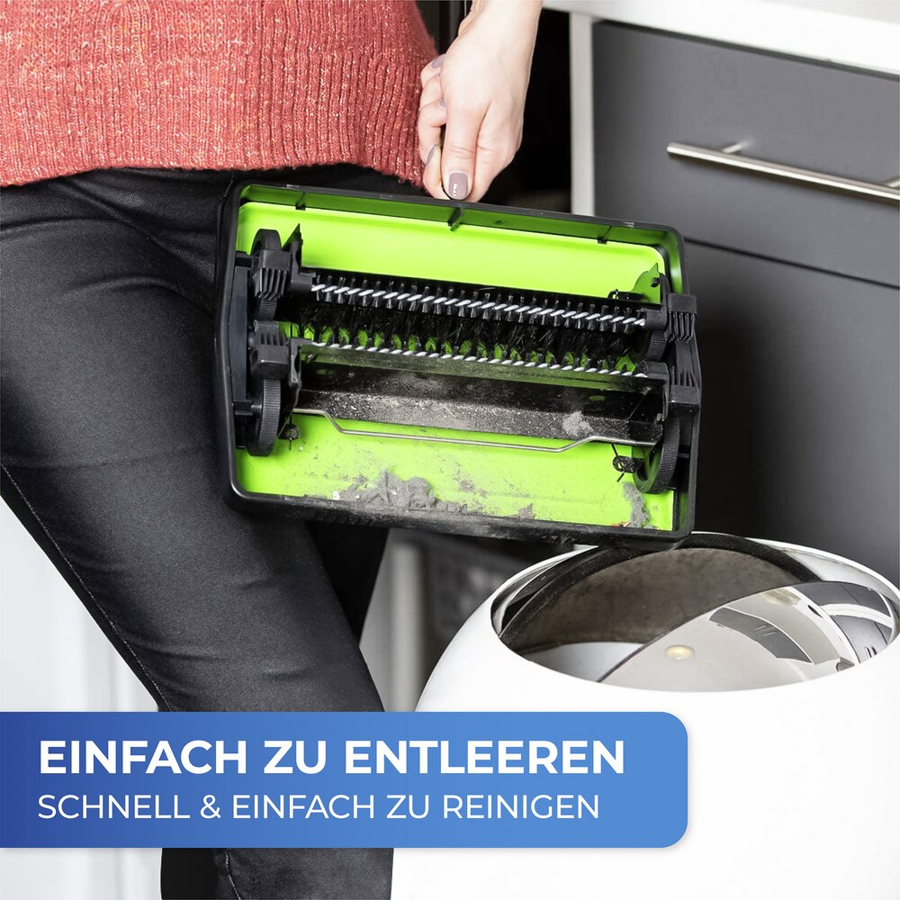 Teppichkehrer Grün  stromloser Betrieb