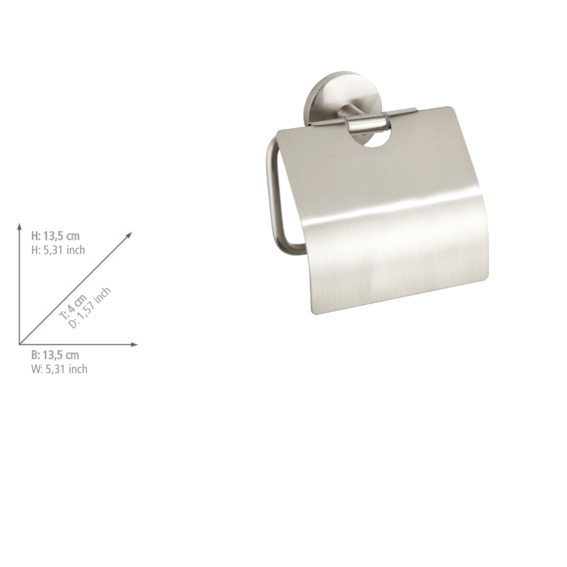 Toiletrolhouder met deksel Cuba Mat