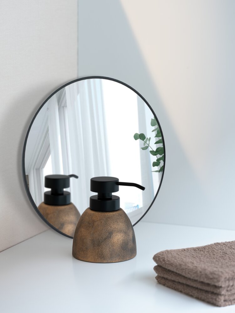 Seifenspender Mod. Tremea, bronze/schwarz, Keramik, 0,3 l  edles Design in bronze matt