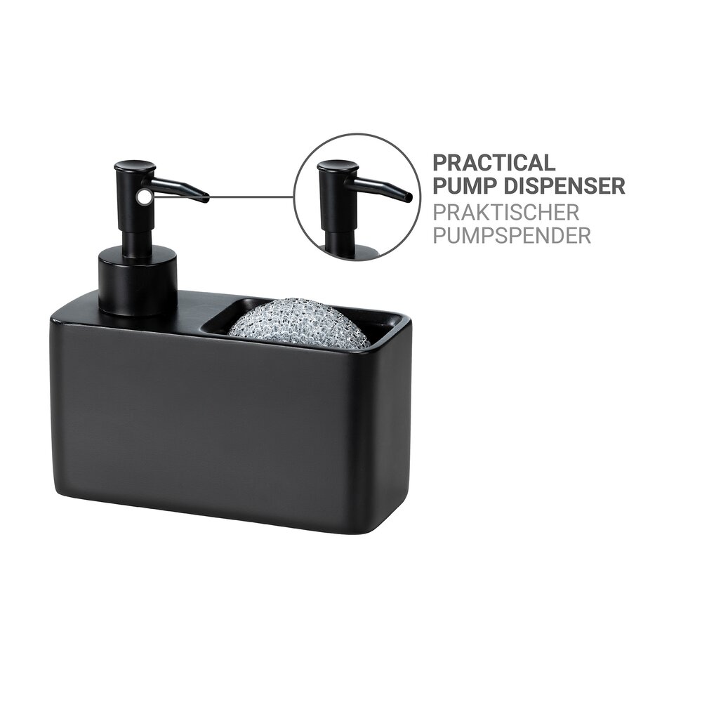 Afwasmiddeldispenser Mod. Resa Zwart