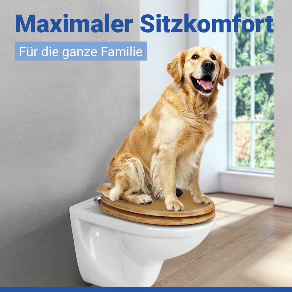 WC-Sitz Mod. Bambusa  aus Bambus