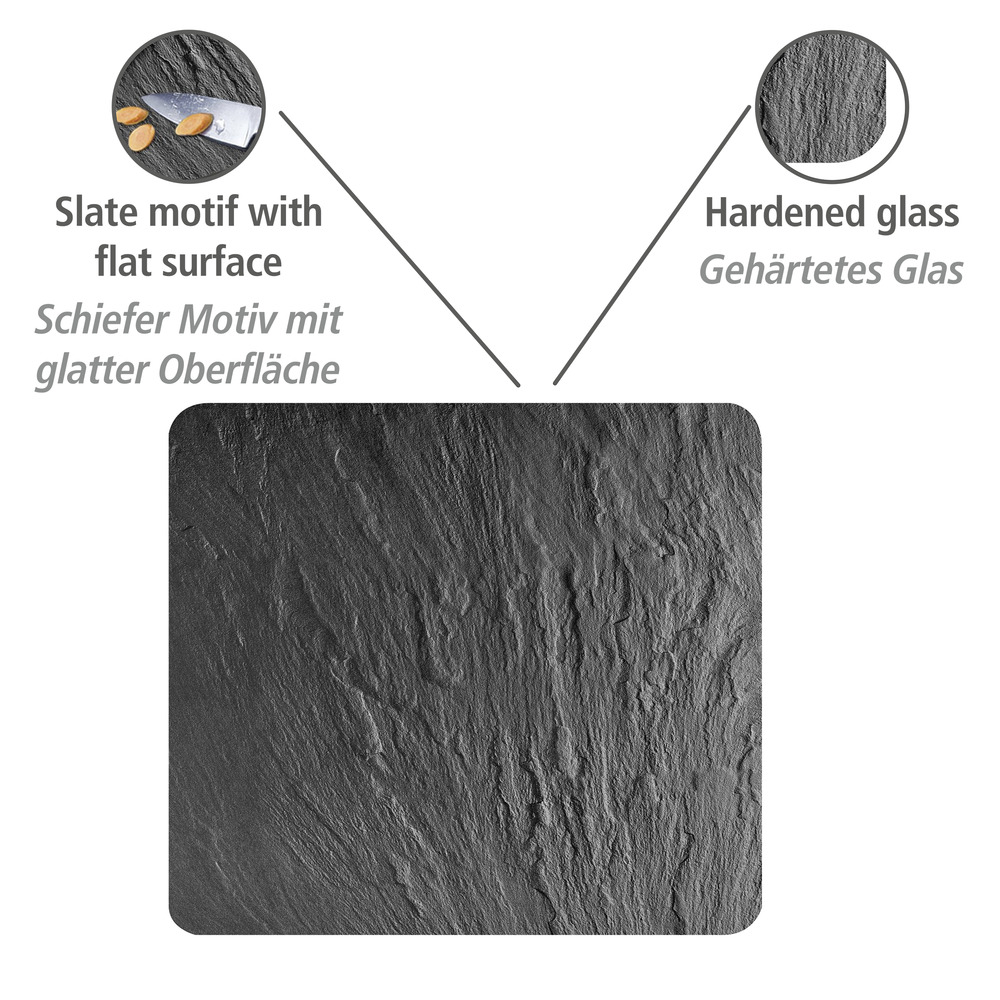 Multi-Platte Mod. Schiefer  für Glaskeramik Kochfelder, Schneidbrett