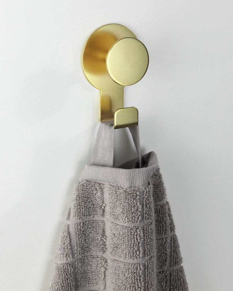 Wandhaken Mod. Blandas Gold matt  Klebehaken, Edelstahl rostfrei