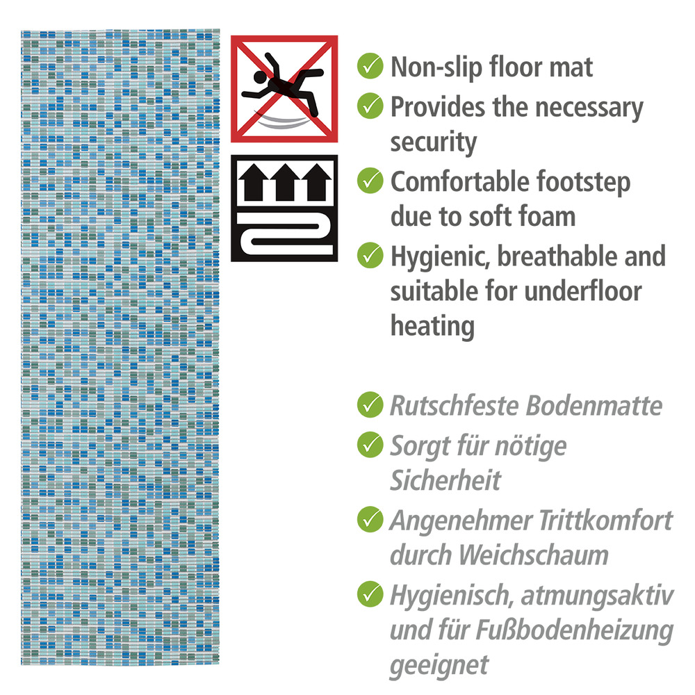 Badematte Mosaic, 65 x 200 cm  zuschneidbar